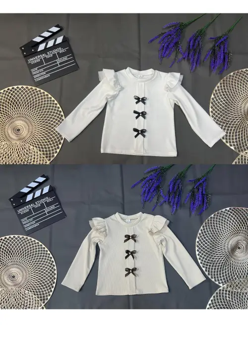 Кофта нарядная с бантами для девочки р-р 30-38