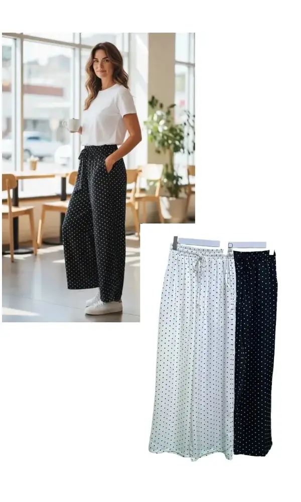 Брюки повседневные в горошек женские (р-р S M L)