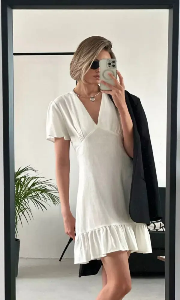 Платье повседневное женское из льна ( р-р 42-44)