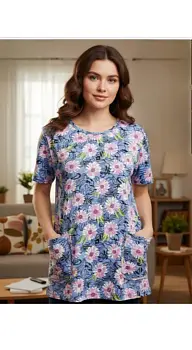 Футболка домашняя с карманами р-р 50-60