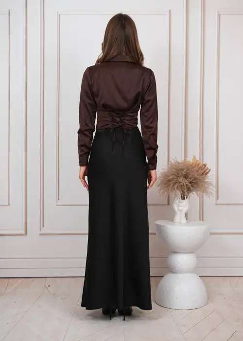 Блузка шёлковая на завязках (р-р ss-mm)