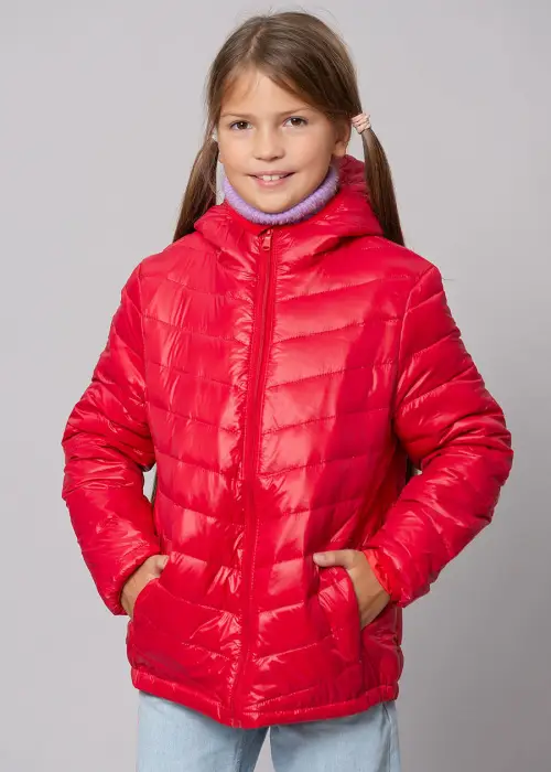 Куртка для девочки, утеплённая. (Однотонная) От 9 до 12 лет