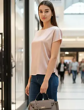 Футболка блузка шёлковая женская (р-р 50-56)