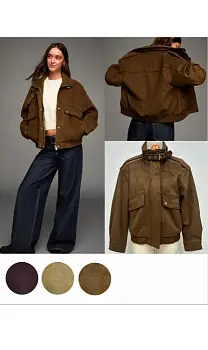 Куртка бомбер замшевая женская (р-р S M L)