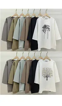 Туника с принтом базовая р-р XL-4XL