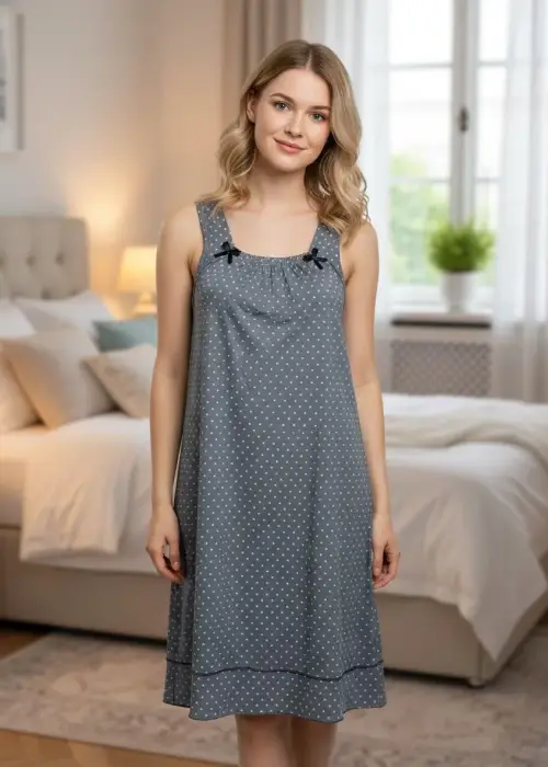 Сорочка ночная на бретелях женская (р-р 48-56)