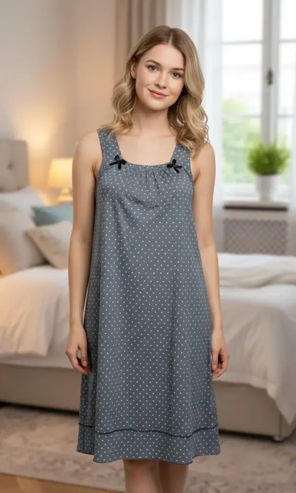 Сорочка ночная на бретелях женская (р-р 48-56)