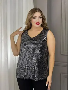Топ с пайетками женский (р-р 50-56)