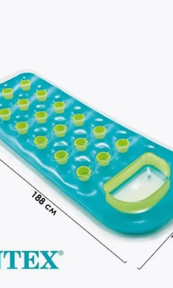 Надувной матрас для плавания 188х71 см с подголовником 