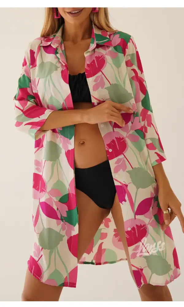 Туника пляжная накидка на купальник (р-р L-3XL)