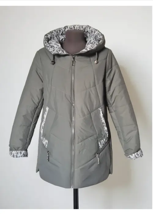 Куртка демисезонная женская с капюшоном (р-р 48-58)