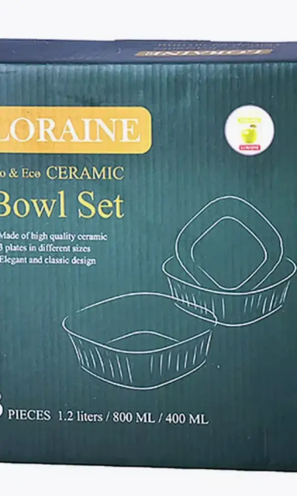 Набор салатниц Loraine 3 предмета квадратные из керамики