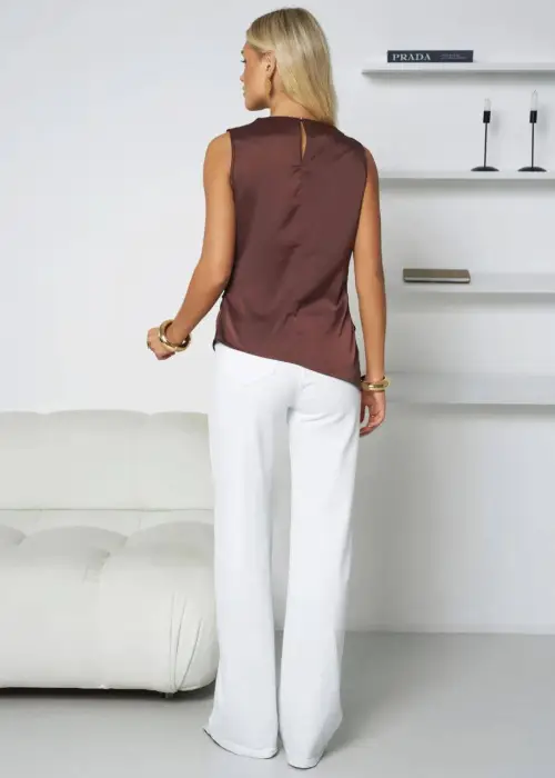 Блузка женская с драпировкой и коротким рукавом р-р 42-48