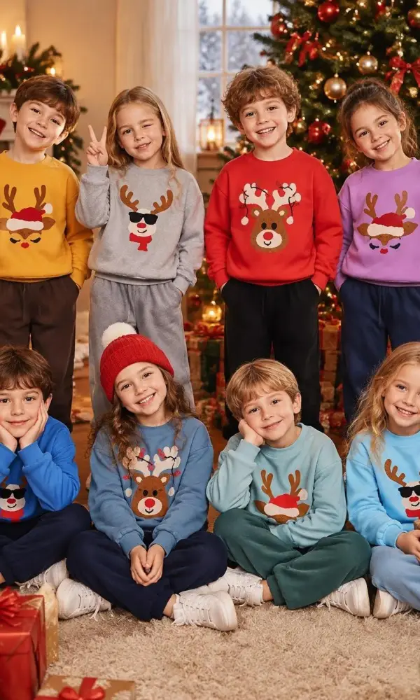 Комплект новогодний толстовка и брюки для детей (р-р 2-5 лет)