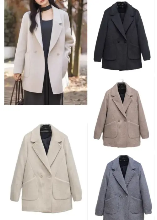 Полупальто женское весеннее с большими карманами р-р M-3XL