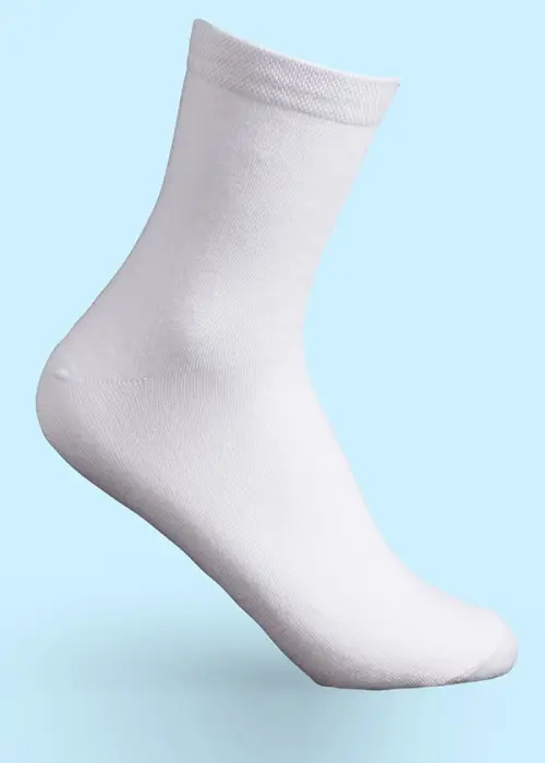 Носки "Белые", однотонные, высокие, мужские (р-р 41-45)