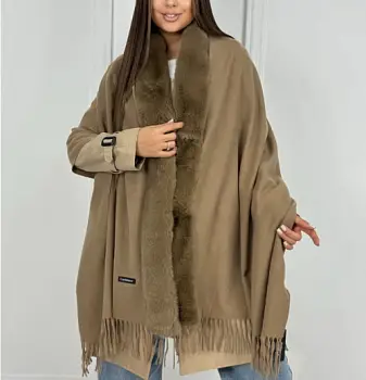 Шарф с мехом женский 180*70