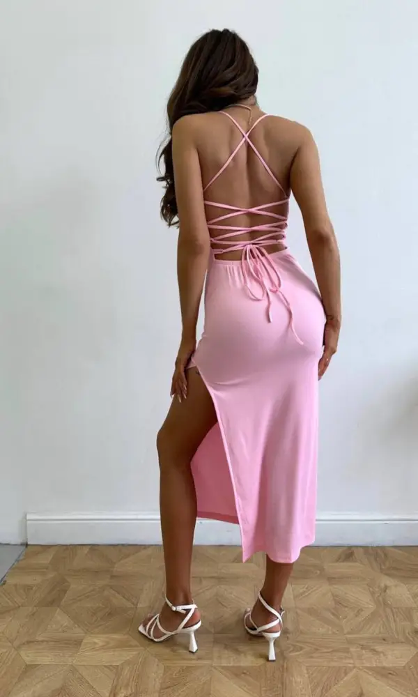 Платье женское завязки на спине, рубчик ( р-р 42-44)