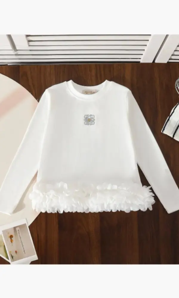 Лонгслив с декором для девочки (р-р 116-140)