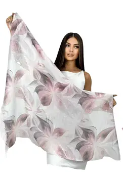 Шарф квадратный с бахромой 100*100