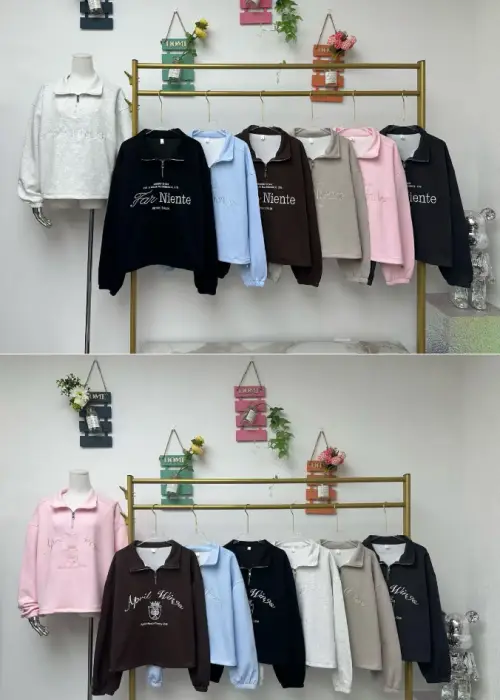 Свитшот полузамок с вышивкой р-р 42-48