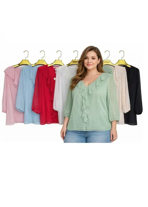 Блузка нарядная шифоновая женская р-р 48-54