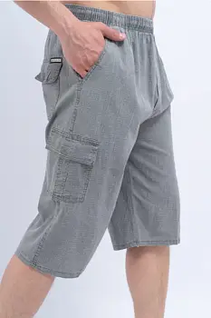 Бриджи льняные мужские летние (р-р 6XL-10XL)