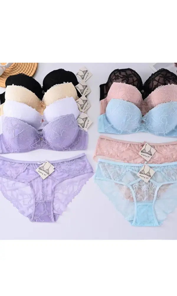 Бюстгальтер и трусы кружевные комплект р-р 80B-90B