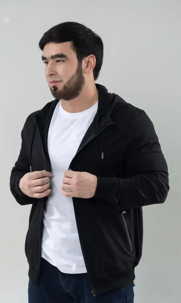 Толстовка на молнии с капюшоном мужская р-р M-XXXL