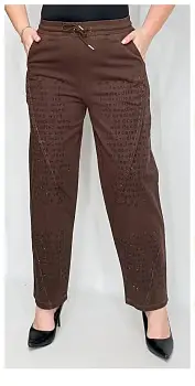 Брюки на резинке со стразами женские (р-р 48-56)