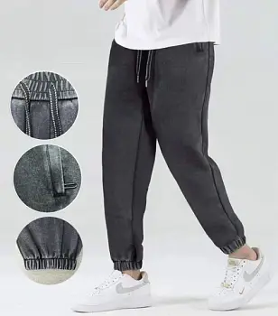 Брюки спортивные зауженные варёнка мужские (р-р M-3XL)