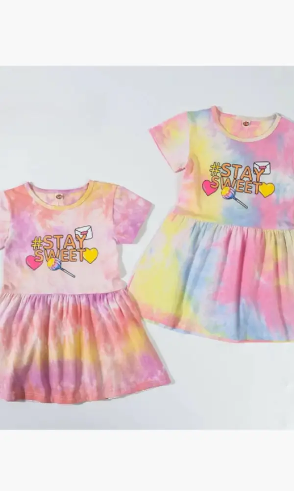 Платье с коротким рукавом, летнее для девочки (р-р 90-130)