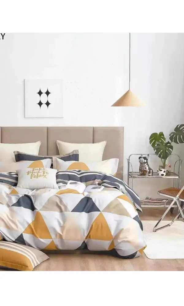 Комплект постельного белья с принтом, поплин (Семейный)