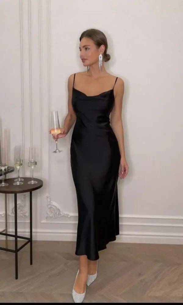 Атласное платье-комбинация ( р-р 42-48)