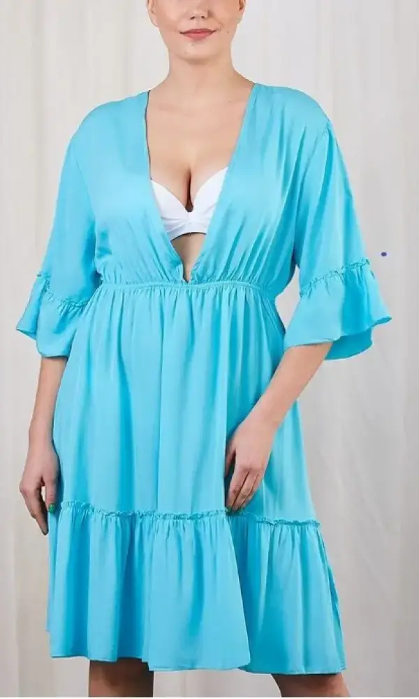Туника пляжная короткая женская (р-р L-XXL)
