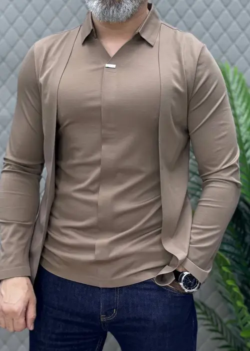 Рубашка мужская тёплая приталенная р-р M-3XL