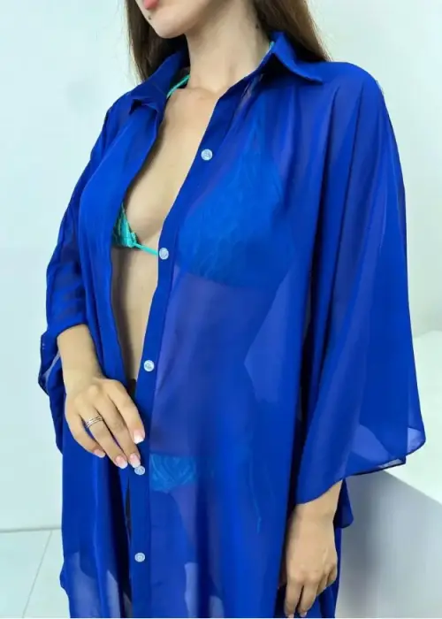 Туника парео шифоновая пляжная (р-р 50-58)