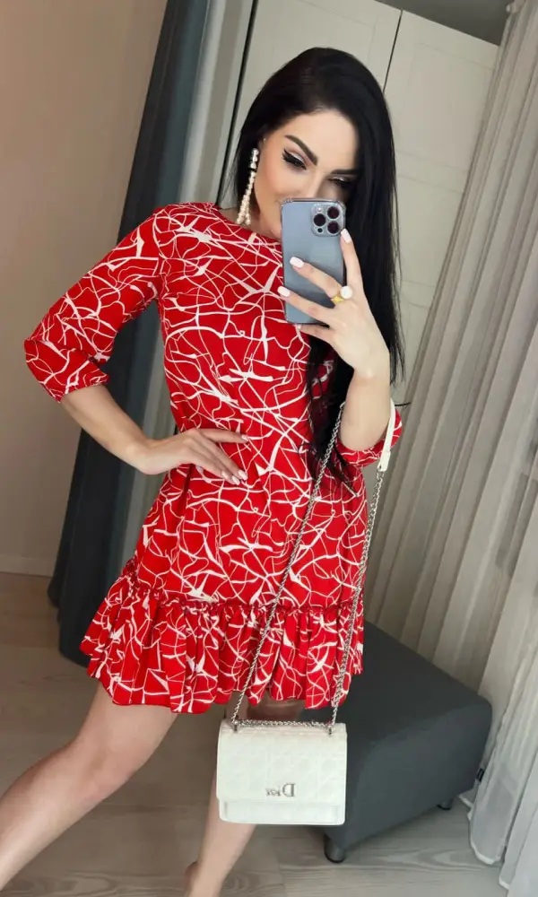 Платье женское нарядное, одноярусное, принт ( р-р 42-46)