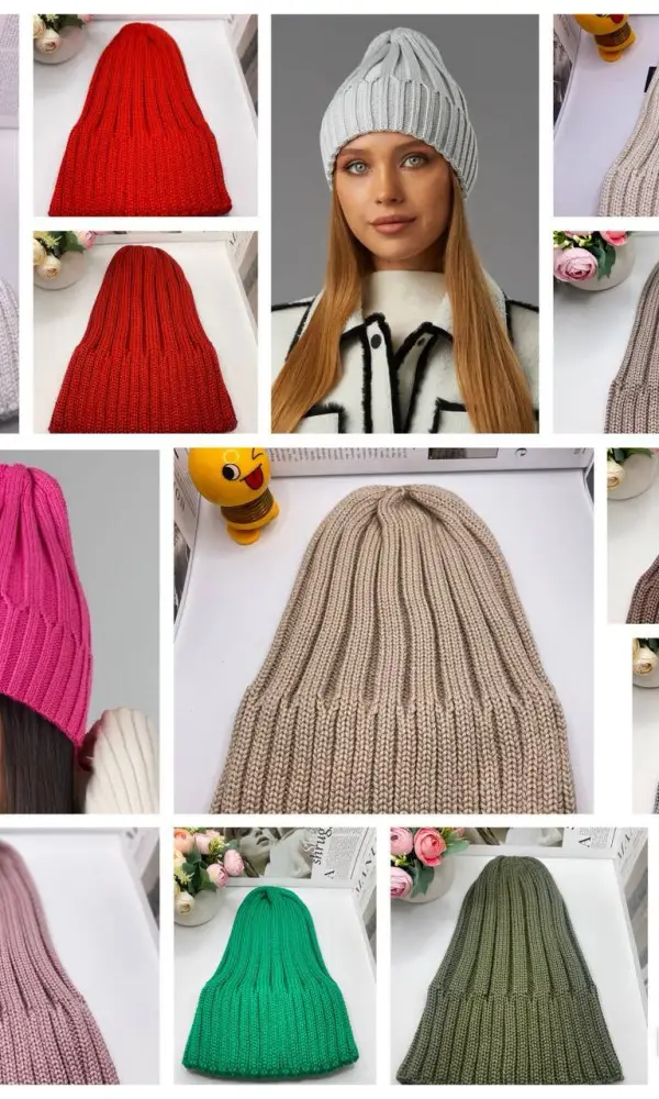 Шапка вязаная женская 