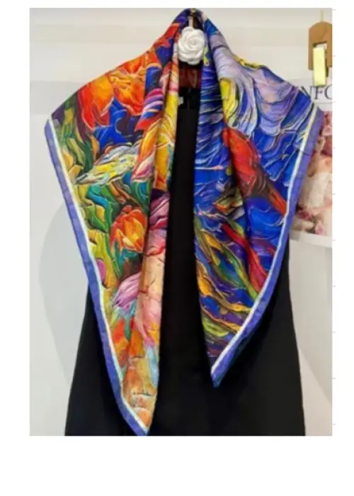 Платок женский шёлковый (р-р 90*90 см)