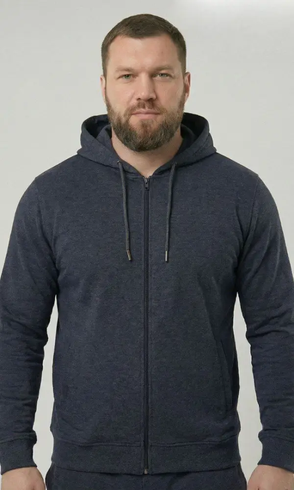 Толстовка на молнии мужская большие размеры 58-66