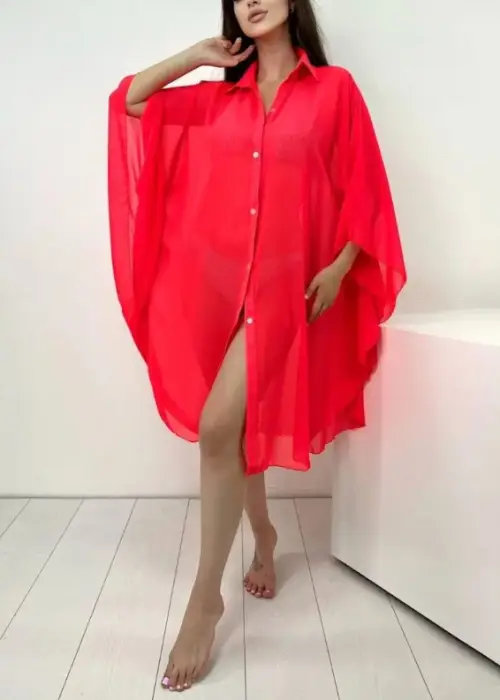 Туника парео шифоновая пляжная (р-р 50-58)