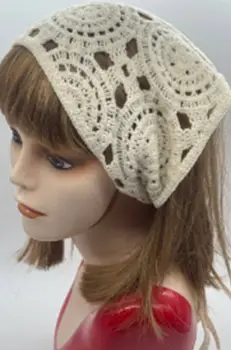 Косынка женская вязаная кружевная (р-р 56-58)