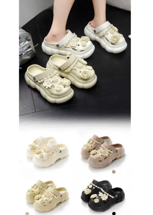 Сабо резиновые с украшениями женские р-р 36-41