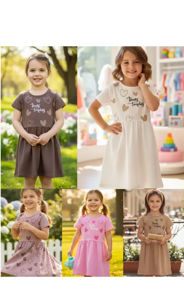 Платье трикотажное для девочки короткий рукав (р-р 3-6 лет)