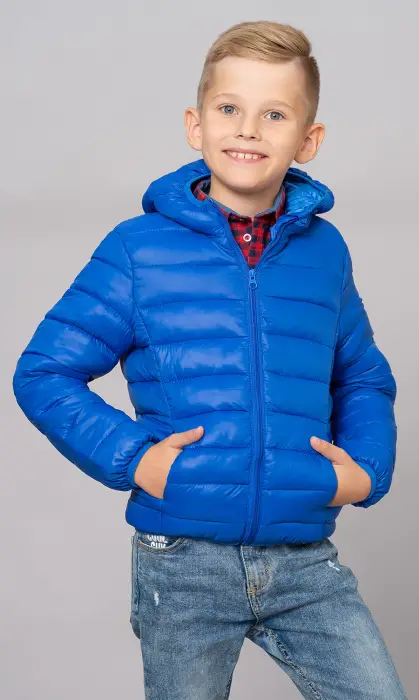 Куртка для мальчика, утеплённая. (Однотонная) От 9 до 12 лет
