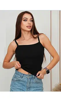 Майка трикотажная женская на тонких бретелях (р-р 42-52)