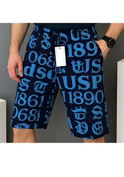 Мужские шорты домашние с принтом (р-р 48-56)