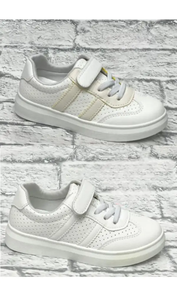 Кеды детские кожаные с перфорацией р-р 25-30