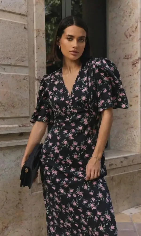 Платье макси с драпировкой на груди женское (р-р 42-48)